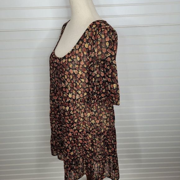 Show Me Your MUMU Valley Midnight Floral Tierred Dress XS - Picture 5 of 10
